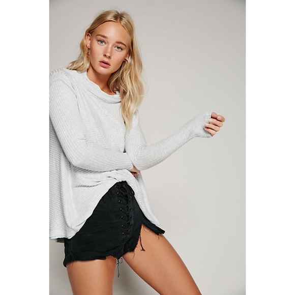 Free People Tops - Free People | Lover Rib Split Back Pullover Top
